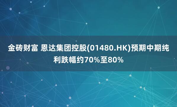 金砖财富 恩达集团控股(01480.HK)预期中期纯利跌幅约70%至80%