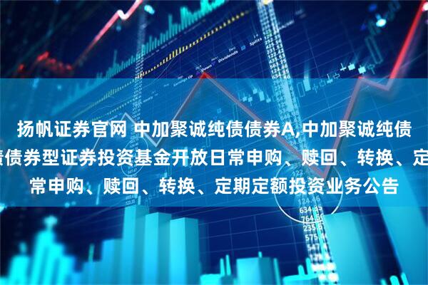 扬帆证券官网 中加聚诚纯债债券A,中加聚诚纯债债券C: 中加聚诚纯债债券型证券投资基金开放日常申购、赎回、转换、定期定额投资业务公告